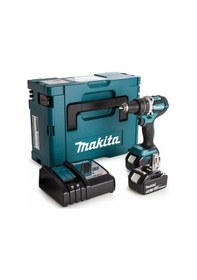 Resim Makita DHP484RTJ 18 V 5 Ah Led Işıklı Çift Akülü Darbeli Matkap 