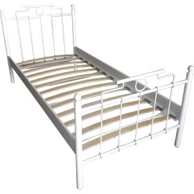 Resim Unimet Hatkus Tek Kişilik Ferforje Metal Karyola-Beyaz 