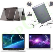 Resim CEPCASE Macbook 13.6' Air 2022 M2 A2681 Kılıf Kristal Şeffaf Tasarım Kapak Ekran Filmi Cam Koruma 