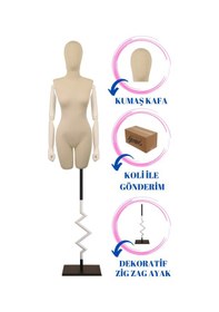 Resim 40 Beden Dekoratif Zig Zag Ayaklı İğne Batabilen Terzi Mankeni Bp 
