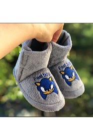 Resim Pandalina Cırtlı Çocuk Panduf Kaydırmaz Taban Hızlı Çocuk Figürlü Terletmez Üşütmez Anaokulu Kreş Ev Pandufu 