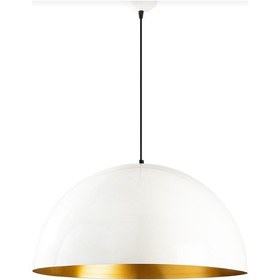 Resim Riolight Modern Parlak Beyaz Tekli Metal Sarkıt Çap: 30Cm 