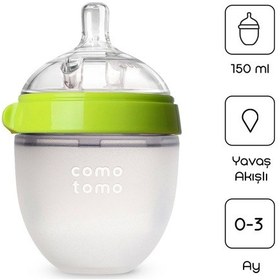 Resim Comotomo Antikolik Silikon Biberon 150 Ml 0-3 Ay Yeşil 