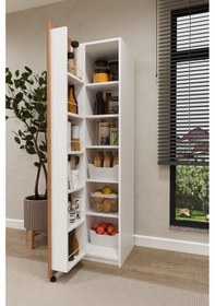 Resim Lüks Çok Amaçlı Kiler Dolabı %100 Mdf Erzak Organizer Dolabı Mk19 Petra Petra 