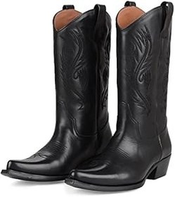 Resim Siyah Kadın Kovboy Çizmesi Geneva 