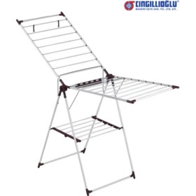 Resim UltraNova Turuncu Metal Çamaşır Kurutma Askısı, Dayanıklı ve Kullanışlı Ev Gereci 