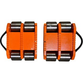 Resim 18 Ton Kapasiteli Metal Tekerlekli Makina Taşıma Arabası, 360° Dönebilen, Endüstriyel Tip, Yük Taşıma Arabası 