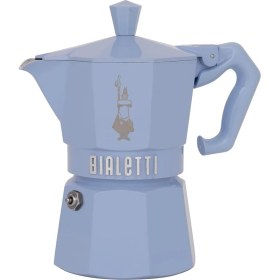 Resim Delixa - Exclusive: 3 Cups Ocak Üstü Espresso Pişirici - 130ML - Mavi Renk - Alüminyum Gövde - Patentli Güv 
