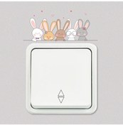 Resim Çocuk Odası Tavşanlı Priz Sticker 9,5x4cm Diğer 