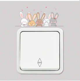 Resim Çocuk Odası Tavşanlı Priz Sticker 9,5x4cm Diğer 