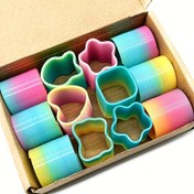 Resim 6/11/20 adet Renkli Fidget Oyuncak, Eğlenceli Parti Hediyeleri, Mini Bahar Halkaları, Doğum Günü Hediyeleri Dolabı Doldurma, Sınıf Ödülü, Tatil Malzemeleri, Cadılar Bayramı ve Yılbaşı Hediyesi, Rastgele Yuvarlak, Kalp, Yıldız, Kelebek Şekilleri Karışık 