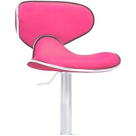 Resim Bürocci Zen Bar Taburesi - Gül Kurusu Modern Deri Metal Ataklı Yüksek Tezgah Sandalyesi - 9549s0490 Pembe 