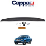 Resim Cappafe Volkswagen Amarok Ön Kaput Koruyucu Rüzgarlığı 4mm Akrilik (abs) Piano Black 2010 Ve Sonrası 