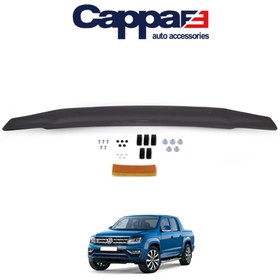 Resim Cappafe Volkswagen Amarok Ön Kaput Koruyucu Rüzgarlığı 4mm Akrilik (abs) Piano Black 2010 Ve Sonrası 