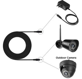 Resim Dc Adaptör Uzatma Kablosu 1 Metre 5.5mm x 2.1mm 5 Amper Dişi Erkek 4382 