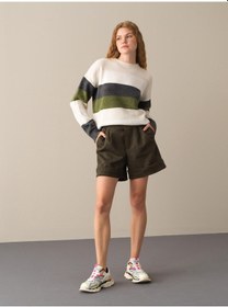 Resim Haki Regular Fit Şort 23kb01275388-23 Haki 