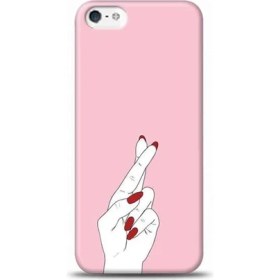 Resim Marselit iPhone 6 Plus Pembe Koleksiyon Küsme Işareti Tasarımlı Telefon KILIFI-PINK28 