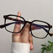 Resim Minimalist Tam Çerçeveli Kare Erkek ve Kadın Gözlük - PC Çerçeve ve PC Lensler, Ekran Koruması için Moda, Metal Menteşeler, Dahil Değildir 