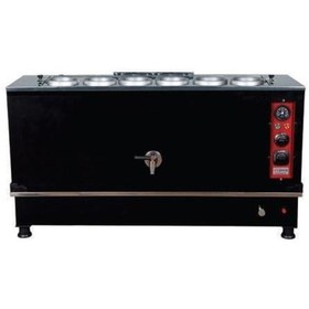 Resim Anka Pro Kompakt Full Otomatik Çay Makinası 6 Demlikli 60 Litre Siyah Elektrikli Doğalgazlı 