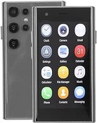 Resim Mini akıllı Telefon, 0,3 MP ön Kamera, 2 MP Arka Kamera, Küçük Cep Telefonu, 3,0 inç çift Kart, Telefon Görüşmesi Için Ikili Bekleme (Siyah) 