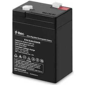 Resim Ttec 6 Volt 4 Amper Bakımsız Kuru Akü 