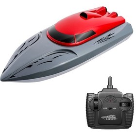 Resim Kosona 2.4ghz Hızlı Rc Tekne, 20km/s Hız, Dahili Pil, Kırmızı Renk, 50m Uzaktan Kumanda 