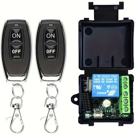 Resim 12V Kablosuz Uzaktan Kumanda Anahtarı Erişim Kontrolü Öğrenme Tipi Gecikme Fonksiyonlu Elektrikli Araç Pil Araç Uzaktan Kumanda Anahtarı 