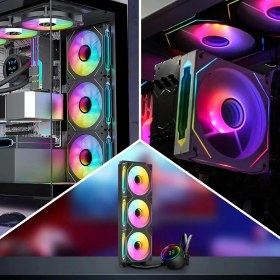 Resim Archon Spectre Pro Sessiz 7 X 120MM Kumandalı Argb Kasa Fan Seti 