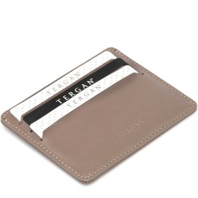 Resim Bej Deri Unisex Kredi Kartlık - S1KK00001050-V62 