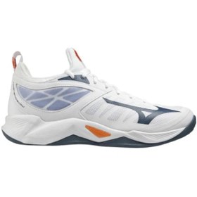 Resim MIZUNO Wave Dimension Unisex Voleybol Ayakkabısı Beyaz / Lacivert 