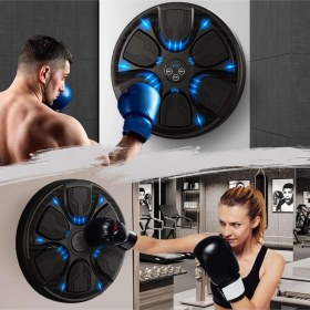 Resim Boks Makinesi Akıllı Boks Standı Müzikli Eldivenli Yetişkin Çocuk Egzersiz Boks Spor Ekipmanı 