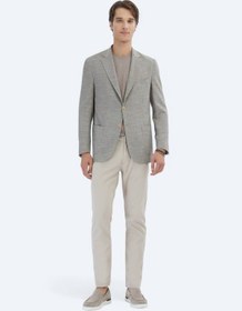 Resim Kip Kahverengi Desenli Modern Fit Ceket Kahverengi 