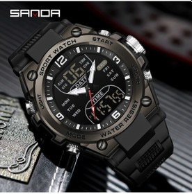 Resim Oldfriend Sanda Erkek Su Geçirmez Digital Saat Siyah Tpu Kayış 50m Tarih Alarm Diğer 