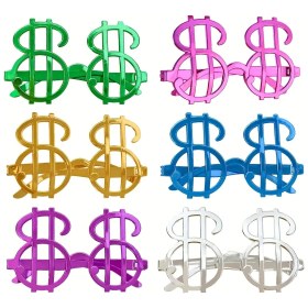 Resim Kuzgun Ticaret Dolar Şekilli Metalize Parti Gözlüğü 6 Adet - Lisinya 
