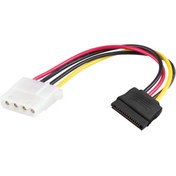 Resim KEEPRO 4 Pin Molex Dişi To Sata 15 Pin Dişi Power Kablo 30 Cm 