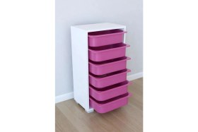 Resim Remaks 6 Sepetli Oyuncak Dolabı Çok Amaçlı Dolap - Pembe 