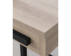 Resim Maison Linden Meşe Tekerlekli C Sehpa Açılır Kapaklı Laptop Masası Gizli Depolama 50X34X65 cm 