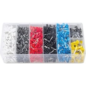 Resim Unfathomable 1900 Adet Tel Ferül Terminalleri Kiti, Awg 22-10 Terminal Konnektörü Tel Yalıtımlı Kablo Pim Uçları Elektrik Için Terminaller (Yurt Dışından) 