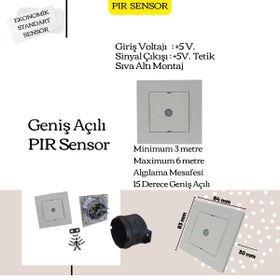 Resim OEM Akıllı merdiven PIR Sensör ( Sadece Akıllı Merdiven Uyumlu) 