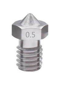 Resim Koodmax 3d Yazıcı E3d V5-v6 Mk8 Extruder 1.75mm / 0.5mm Paslanmaz Çelik Nozzle M6 - 1 Adet 