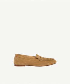 Resim Yargıcı Örgü Detaylı Deri Loafer 26ykay4015x 008 Camel 