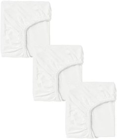 Resim 3 Adet 65 x 95 + 10 cm Anne Yanı Lastikli Penye Kumaş Bebek Çarşafı 