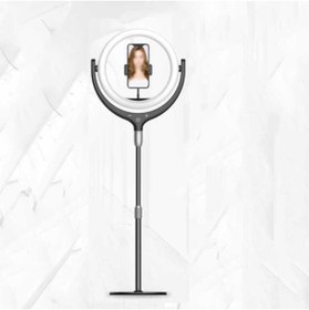 Resim HTstore F-539a Işıklı Telefon Tutucu Ring Light-siyah 