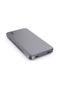 Resim Bix PB113 10000MAH Pd 20W Çift Usb-C Portlu Hızlı Şarj Destekli Taşınabilir Metal Gövdeli Slim Powerbank Koyu Gri 