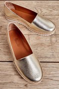 Resim Bambi Dore Hakiki Deri Kadın Espadril K01802021803 