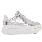 Resim Derimod Kadın Gümüş Bağcıklı Kalın Tabanlı Metalik Sneaker 25SFD431032 