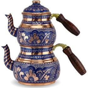 Resim Middle Mavi Bakır Çaydanlık 2,5 Lt 