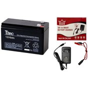 Resim Pilsan Akülü Araba İçin 12v 9ah Akü Ve Şarj Aleti 1 Amper 