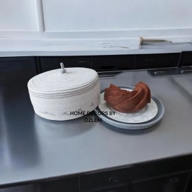 Resim Kapaklı Pasta Kek Börek Taşıma Sepeti Kek Fanusu 30X12 cm 