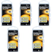 Resim Duracell 10 Numara Işitme Cihazı Pili 5 Paket 30 Adet Kulaklık 